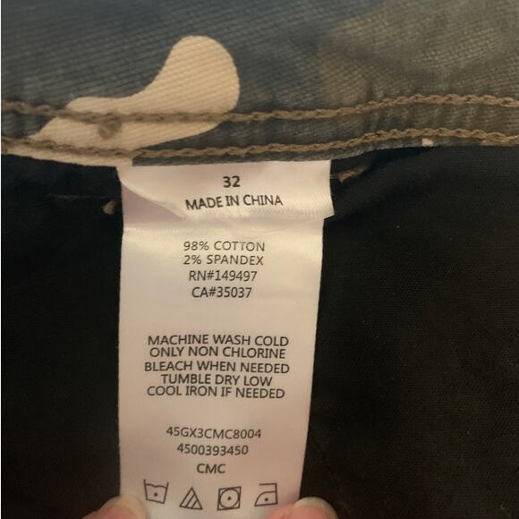 Joe's Women's Green Joggers Camo High Waist Ankle Zippers Pants Size 32 - Picture 7 of 8